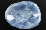 Polished Blue Calcite Bowl - Madagascar #343221-1